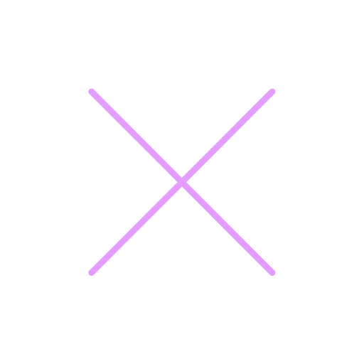 Hellviolettes X-Symbol – steht für konsequenten Verzicht auf schädliche Stoffe