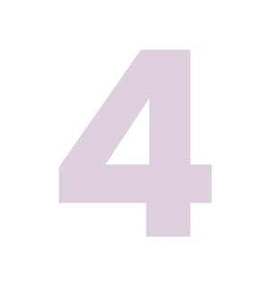 Minimalistische Zahl 4 in pastelligem Flieder